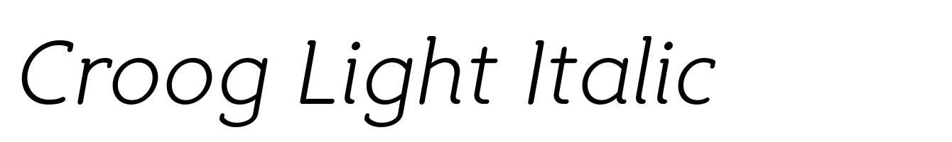 Croog Light Italic